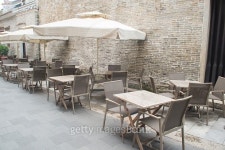 dinner tables and chairs on the road 이미지 (475494156) - 게티이미지뱅크 dinner tables and chairs on the road