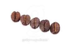 Five coffee beans isolated on white 이미지 (532008557) - 게티이미지뱅크 Five coffee beans isolated on white