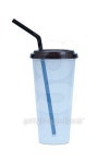 Coffee plastic cup with cover and straw isolated on white 이미지 (492072116) - 게티이미지뱅크 Coffee plastic cup with cover... 