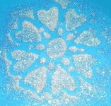 Blurred background with snowflake of white glitter sparkles on blue 이미지 (498685658) - 게티이미지뱅크 Blurred background... 