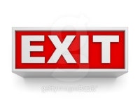 Exit sign on white wall. 3D rendered 이미지 (500481820) - 게티이미지뱅크 Exit sign on white wall. 3D rendered