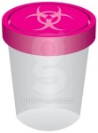 Plastic container with a biohazard symbol 이미지 (500336324) - 게티이미지뱅크 Plastic container with a biohazard symbol
