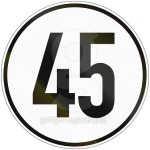 Speed Sign 45 이미지 (530965115) - 게티이미지뱅크 Speed Sign 45