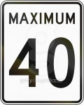 Speed Limit 40 in Canada 이미지 (483194582) - 게티이미지뱅크 Speed Limit 40 in Canada