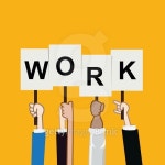 Hand showing work text teamwork concept vectori illustration 이미지 (492891242) - 게티이미지뱅크 Hand showing work text... 