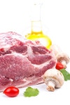 piece raw meat with decor from on side 이미지 (493579864) - 게티이미지뱅크 piece raw meat with decor from on side