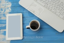 Lap top, coffee and tablet 이미지 (487536368) - 게티이미지뱅크 Lap top, coffee and tablet