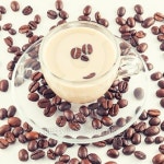 Coffee cup with abstract smile with beans 이미지 (466104164) - 게티이미지뱅크 Coffee cup with abstract smile with beans