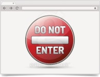 Simple opened browser window with Do Not Enter sign 이미지 (470354980) - 게티이미지뱅크 Simple opened browser window with Do... 