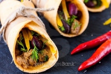 Burrito with pork and beans 이미지 (471746560) - 게티이미지뱅크 Burrito with pork and beans