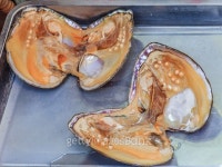 Pearl oyster shell with pearls inside 이미지 (488273522) - 게티이미지뱅크 Pearl oyster shell with pearls inside