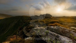 The stone slopes in sunset 이미지 (489171424) - 게티이미지뱅크 The stone slopes in sunset