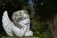 putto child angel statue of ceramic with flaking white paint 이미지 (470883148) - 게티이미지뱅크 putto child angel statue of... 