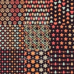 Big set of 9 different combining brown retro seamless patterns 이미지 (469191082) - 게티이미지뱅크 Big set of 9 different... 