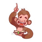 Monkey with book 이미지 (495021506) - 게티이미지뱅크 Monkey with book