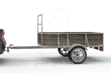 car trailer isolated on a white background 이미지 (477884578) - 게티이미지뱅크 car trailer isolated on a white background