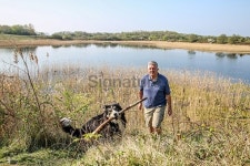 Mature man and dog hiking in Wales 이미지 (471100728) - 게티이미지뱅크 Mature man and dog hiking in Wales