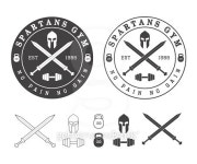Set of gym logo in vintage style 이미지 (491658780) - 게티이미지뱅크 Set of gym logo in vintage style