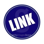 Link white stamp text on blue 이미지 (478158676) - 게티이미지뱅크 Link white stamp text on blue