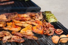 Grilled chicken on the flaming grill 이미지 (479630262) - 게티이미지뱅크 Grilled chicken on the flaming grill