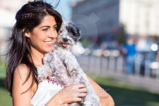 beautiful  woman hugging her dog on the street 이미지 (470091716) - 게티이미지뱅크 beautiful  woman hugging her dog on the street