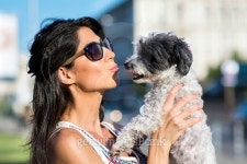 beautiful  woman hugging her dog on the street 이미지 (470091830) - 게티이미지뱅크 beautiful  woman hugging her dog on the street