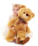Caucasian little girl hugging a big Teddy bear 이미지 (477082984) - 게티이미지뱅크 Caucasian little girl hugging a big Teddy bear