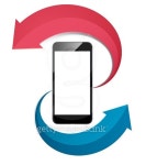 Smart phone exchange - download - upload 이미지 (495649898) - 게티이미지뱅크 Smart phone exchange - download - upload