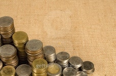 Stack of Thai baht coins 이미지 (479609918) - 게티이미지뱅크 Stack of Thai baht coins