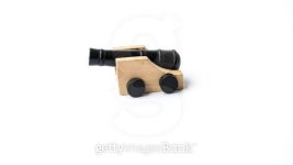 Mini vintage fortress wooden cannon. Concept of war machinery 이미지 (477804626) - 게티이미지뱅크 Mini vintage fortress... 