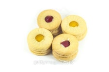 Butter cookies with strawberry and lemon jam 이미지 (501035898) - 게티이미지뱅크 Butter cookies with strawberry and lemon jam