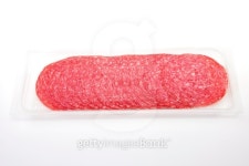 Sliced salami on the package 이미지 (474527638) - 게티이미지뱅크 Sliced salami on the package
