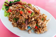 Minced duck spicy salad with herbs 이미지 (493735782) - 게티이미지뱅크 Minced duck spicy salad with herbs