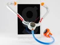 Digital tablet pc with toy stethoscope 이미지 (533314643) - 게티이미지뱅크 Digital tablet pc with toy stethoscope