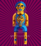 Avant-garde avatar, colorful drawing created in cubism style. 이미지 (489836752) - 게티이미지뱅크 Avant-garde avatar... 