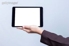 CU청주산단비즈니스센터점 | Businesswoman with Blank Tablet for Advertising: CU Hand Holding... Businesswoman with Blank Tablet for Advertising: CU Hand Holding