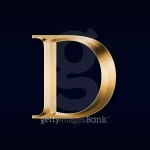 Gold letter D on a black  background 이미지 (491827030) - 게티이미지뱅크 Gold letter D on a black  background