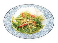 quick-fried water spinach with chili, soy sauce and rice 이미지 (502175858) - 게티이미지뱅크 quick-fried water spinach with... 