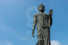 Standing Buddha statue in Thailand 이미지 (494895098) - 게티이미지뱅크 Standing Buddha statue in Thailand