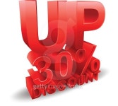 30 percent discount on white background 이미지 (492420620) - 게티이미지뱅크 30 percent discount on white background