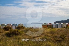 Colorful beach huts in good weather 이미지 (469122374) - 게티이미지뱅크 Colorful beach huts in good weather