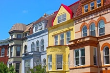 Row houses on a spring day in Washington DC, USA. 이미지 (474672300) - 게티이미지뱅크 Row houses on a spring day in Washington... 