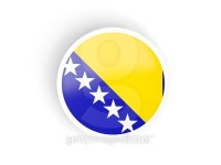Round sticker with flag of bosnia and herzegovina 이미지 (489089082) - 게티이미지뱅크 Round sticker with flag of bosnia and... 