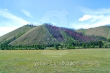Mongolian landscape and a purple hill 이미지 (469759526) - 게티이미지뱅크 Mongolian landscape and a purple hill