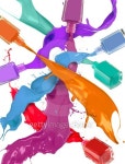 Nail polish bottle splash with bright colours 이미지 (486054230) - 게티이미지뱅크 Nail polish bottle splash with bright colours
