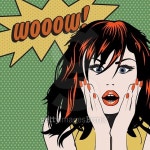 Pop Art Woman WOW sign. vector illustration 이미지 (500579178) - 게티이미지뱅크 Pop Art Woman WOW sign. vector illustration