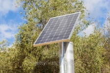 Solar panel in the forest 이미지 (510172938) - 게티이미지뱅크 Solar panel in the forest