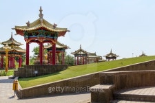 황금사불교용품전시장 | Buddhist pagoda in the complex Golden Abode of Buddha Shakyamun 이미지 (509638726) - 게티이미지뱅크 Buddhist pagoda in the...