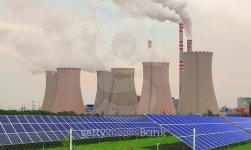 Thermal power plant with solar panels in Czech Republic Europe 이미지 (510086032) - 게티이미지뱅크 Thermal power plant with... 