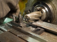 Old geen  milling machine, closeup, metalworking 이미지... 게티이미지뱅크 Old geen  milling machine, closeup, metalworking